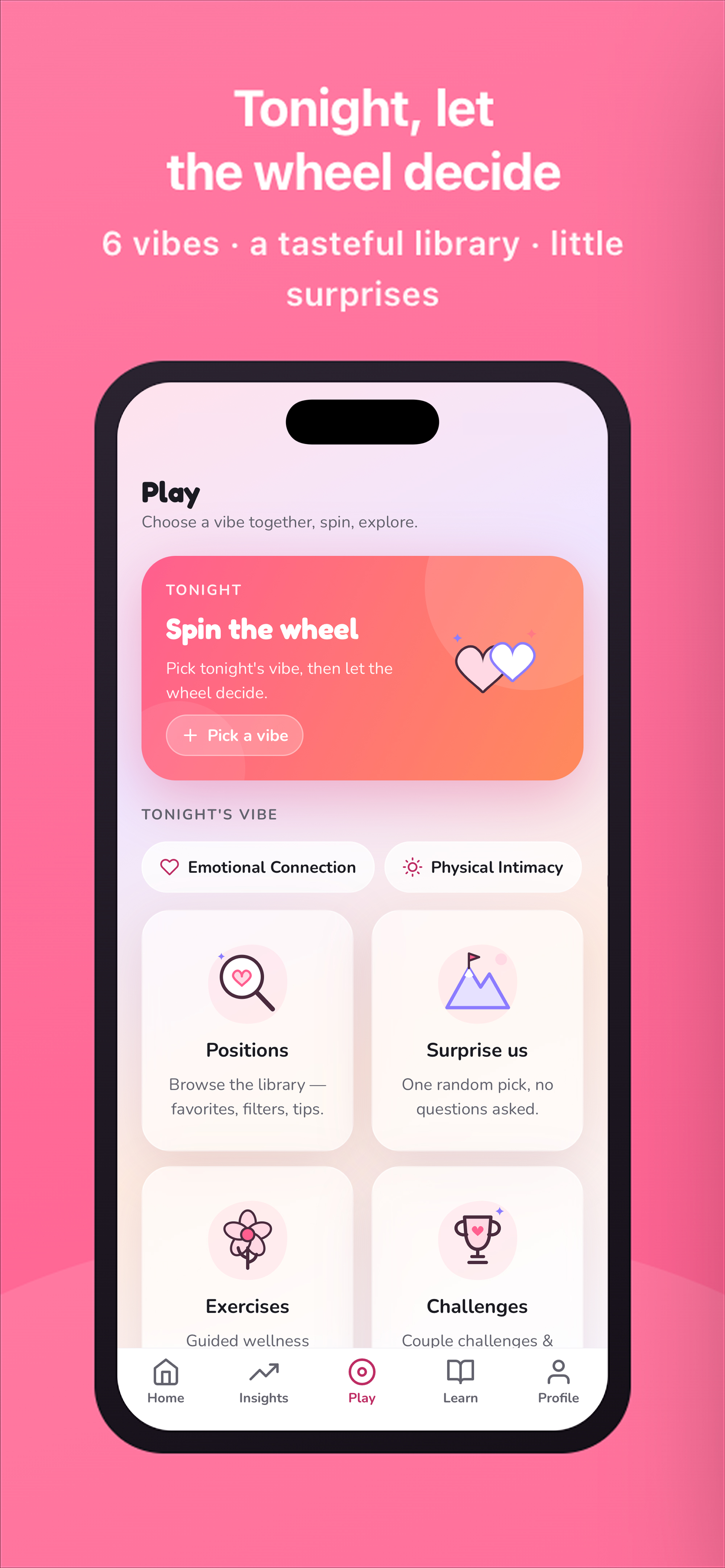 Play — spin the wheel